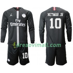Paris Saint-Germain NEYMAR JR 10 Jodan Crna Dječji Treći Nogometni Dresovi 2018-2019 L/S